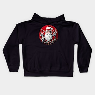 Santa with reindeers Kids Hoodie